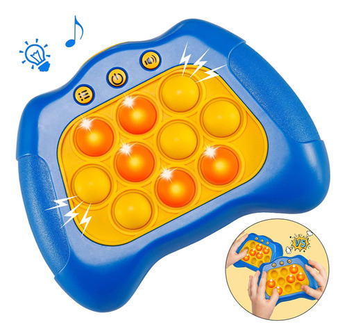 Juguete Pop It Juego Electronico Push Sensorial Luz Sonido Color Azul