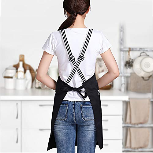 Delantal Con Peto Ajustable En Forma De Cruz, Resistente A L