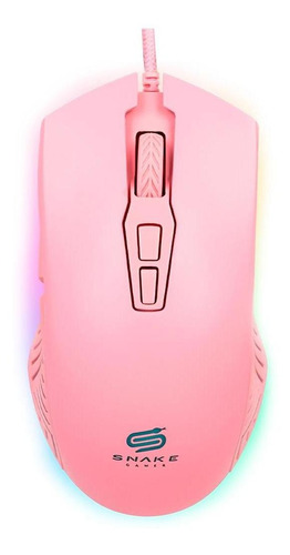 Mouse Snake Gamer Najash Pinkker Nj330 Rosa 6400 Dpi Rgb Usb