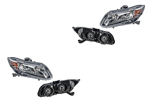 Jgo Faros Delanteros Honda Civic 13-15 Depo