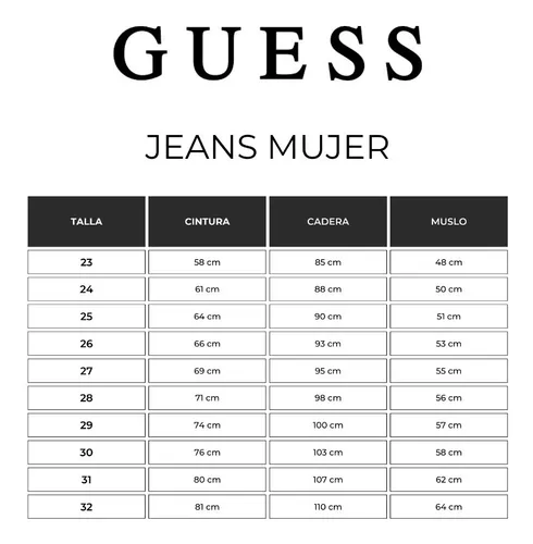 Tallas de pantalones guess de mujer deals