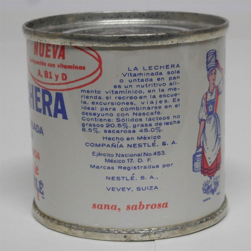 Mini Lata La Lechera Nestle Antigua De Colección 70´s / D-3 (Usado)