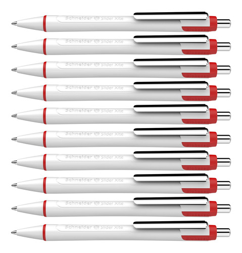 Lapiceras Ballpoint Schneider Set 10 U Red2