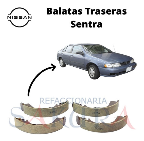 Kit Balatas Tras De Tambor Sentra 2000 Original Nissan