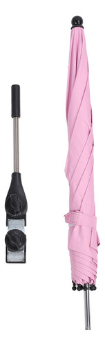S Sombrilla Rosa Con Clip Para Cochecito De Bebé, Sombrilla