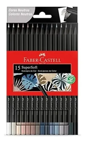 Set De 15 Lapices Faber Castell Ecolapices Supersoft Neutros