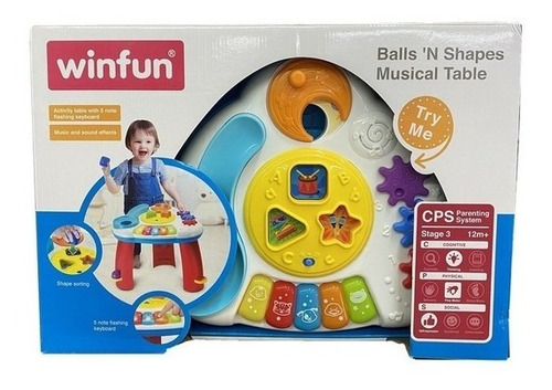 Mesa Didáctica Musical Luminosa De Bebe Piano Bolas Y Formas