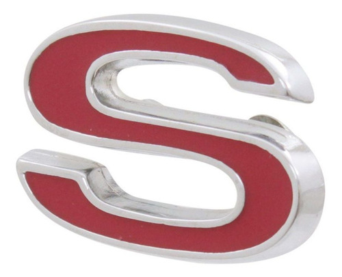 Emblema Gm S Vermelho Grade Dianteira 1975 À 1979 Opala Ss