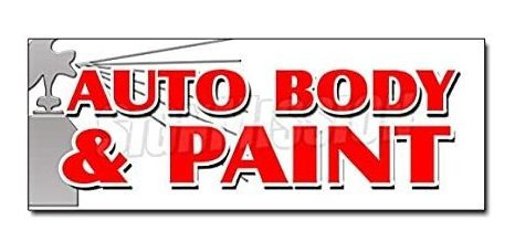 24  De Reparación De Automóviles Auto Body & Paint Sticker D