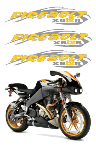 Emblema Adesivo Compatível Buell Xb 12r Preta Blxb12r05 Cor Moto Preta