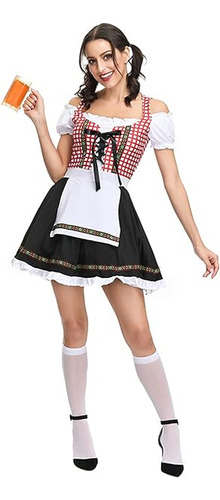 Disfraz Oktoberfest Aleman Para Mujer Vestido Tirolesa Bavar