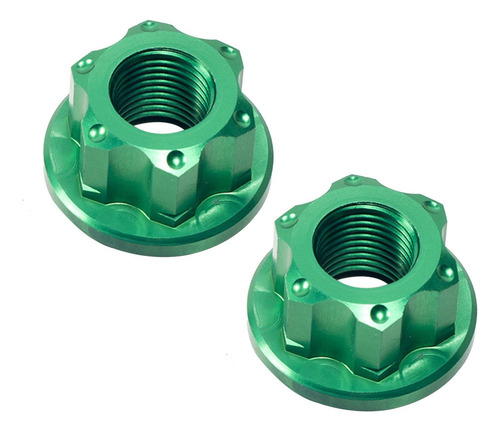 K 2 Piezas De Cubo De Rueda De Bicicleta, Tuercas De Verde