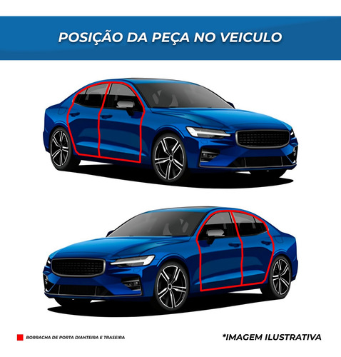 Kit Borracha 4 Portas Jeep Compass 2014 A 2023 Borrachauto