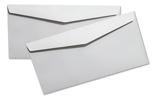 Sobre Correspondencia Carta Liso 9.2 X 16.4 Cm 100 Pzs Color Blanco