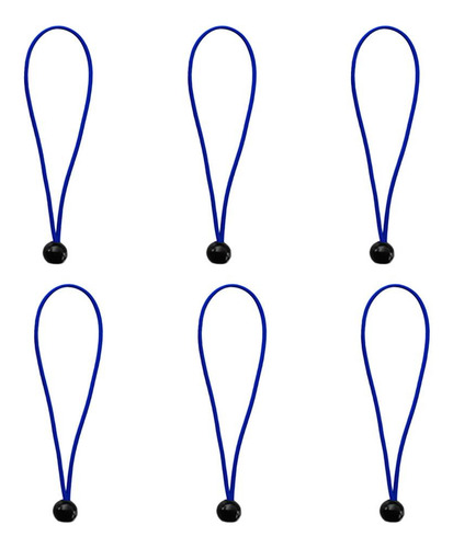 6pcs Universal De Goma Elástica Equipaje Azul