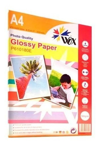 Pack X10 Paquetes Papel A4 Foto 180g (200 Hojas) En Loi