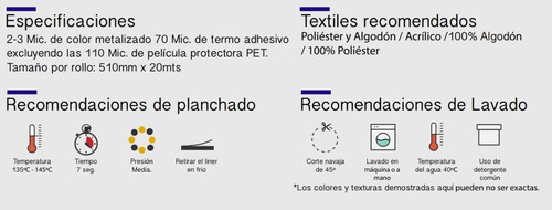 Imagen 3 de 3 de Vinil Textil De Detalle Color Make Foil 5 Metros