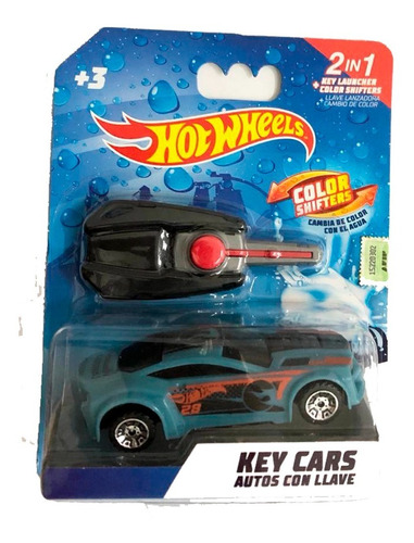 Auto Hot Wheels Key Cars Llave Lanzador 9cm Cambia Color