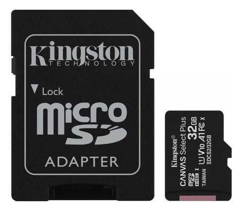 Memoria Micro Sd Kingston 32gb Canvas Select Plus 100 Mb/s