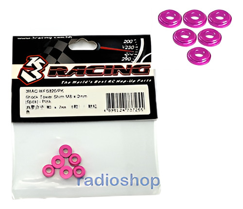 3racing 3rac-wfs820/pk Choque Torre Calza M8 X 2mm (6pcs) - 