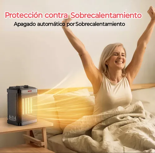 Calentador Ambiente Cerámica Temperatura Ajustable Portátil