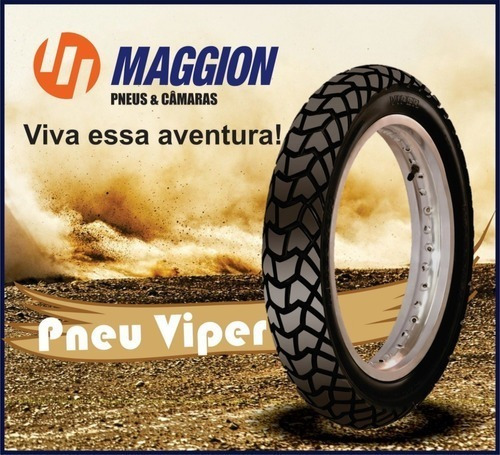 Pneu Dianteiro Moto Maggion Viper Com Câmara 90/90-19 Bros