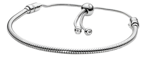 Brazalete Pandora Deslizante Ajustable Con Kit De Regalo Plateado 1 Cm 20 Cm
