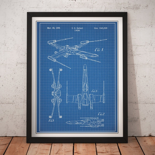 Cuadro Peliculas - Star Wars - Poster Movie X-wing Design