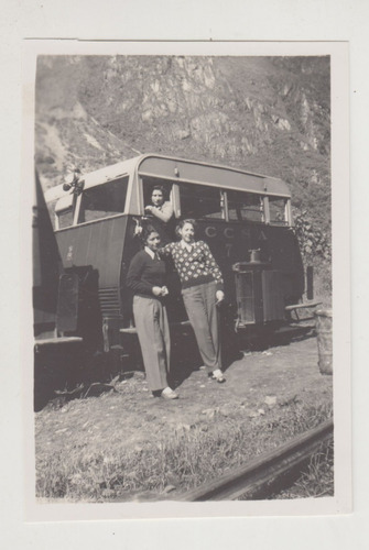 1952 Peru Fotografia De Autocarril Linea Cuzco Machu Picchu