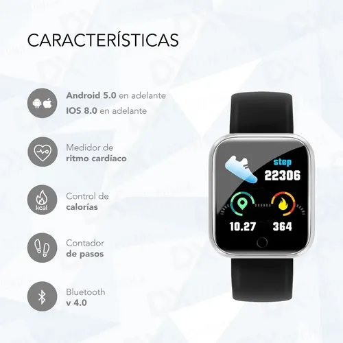 Reloj Smartwatch Inteligente Ritmo Cardiaco Notificaciones