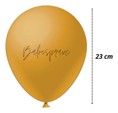 Balão Bexiga N9 Liso C/50 Laranja