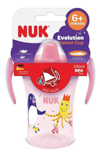 Copo Treinamento Evolution Bico Tpe 230ml Girl - Nuk