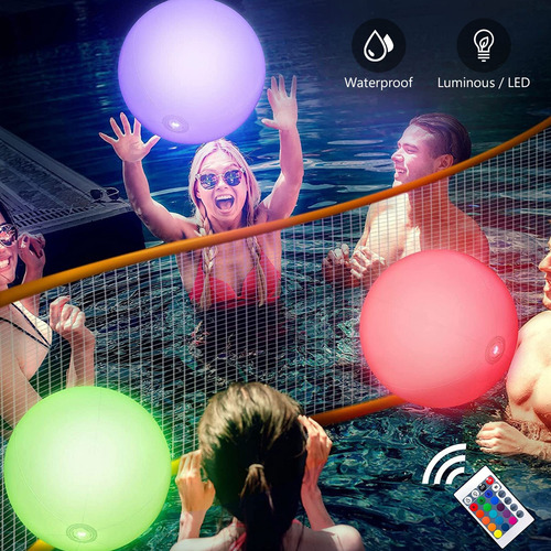 Bola De Luz Led Colorida Con Control Remoto, 2 Piezas