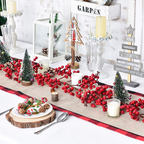 Guirnalda De Navidad Artificial De Bayas Rojas 1,8 M