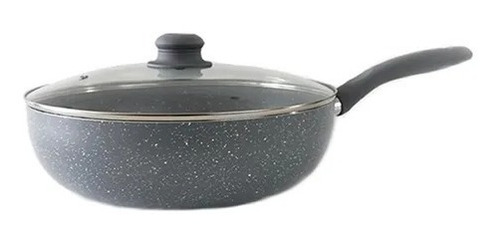 Wok Sartén Antiadherente Granito Mango Silicona 26cm 