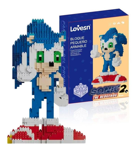 Imagen 1 de 1 de Sonic The Hedgehog 2 Figura Bloques Armables 3d Mini Blocks