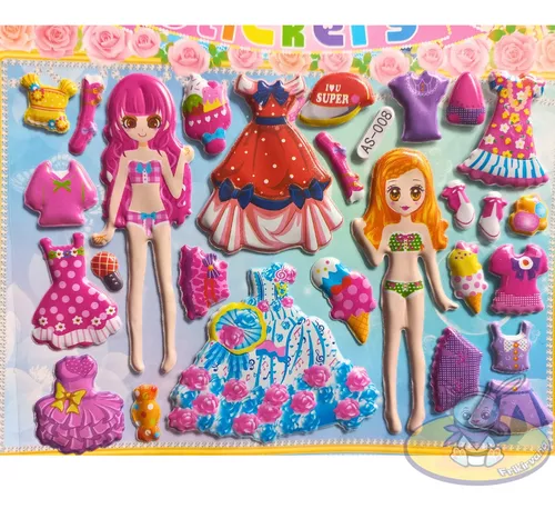 40 Muñeca Sticker Juguete Niña Piñata Bolo Premio Infantil