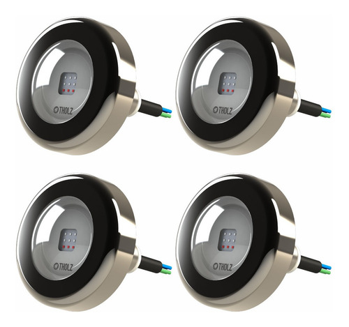 Kit 4 Refletores 9w Rgb Premium Cabo 10m Tholz