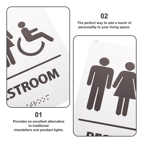 Letrero En Braille Para Baño, Señalización En Braille, Puert
