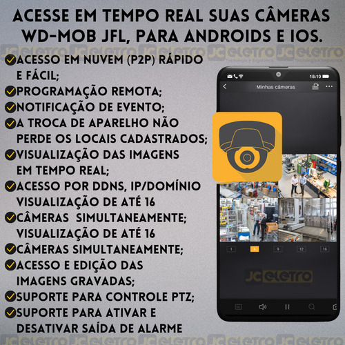 Kit Cftv 16 Câmeras Full Hd Dvr 16 Canais Jfl App -hd 2 Tera