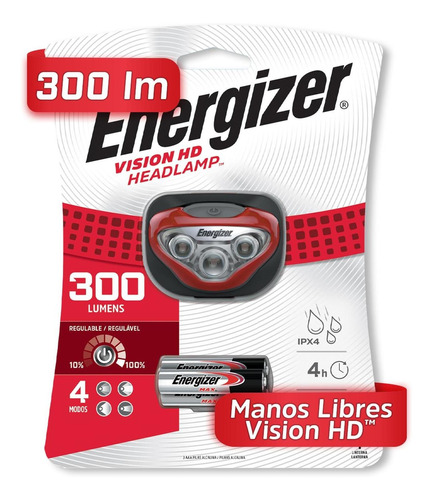 Linterna Manos Libres Energizer 300 Lumenes