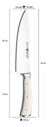 Faca Wüsthof Chef Classic Ikon Crème 8'' Pol