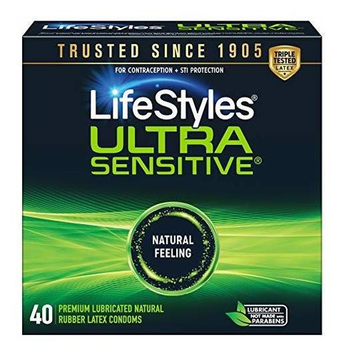 Lifestyles Condones De Látex Lubricados Con Sensación Natu