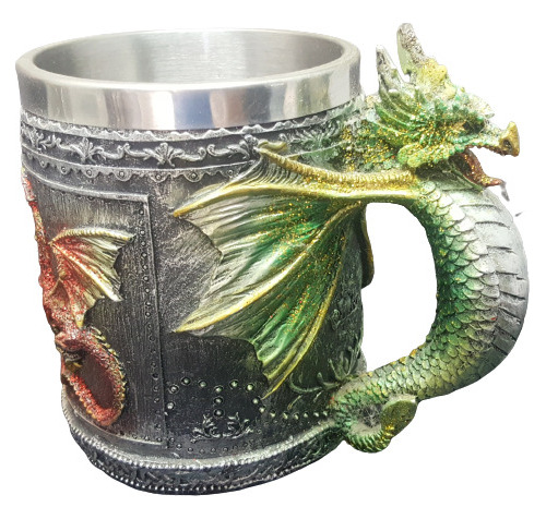 Taza De Dragon Got En Acero Y Resina Color