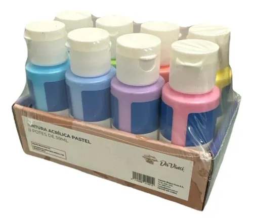 Kit X 8 Pintura Acrílica Da Vinci 59 Ml Metal, Pastel, Neón Color Pastel