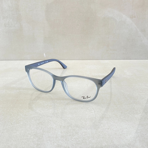 Montura redonda unisex Ray Ban RB7253l 8420, color gris translúcido, mate
