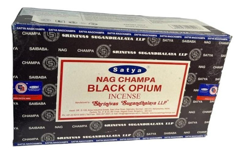 Incenso Satya Massala Black Opium 12 Caixas C/ 12 Varetas