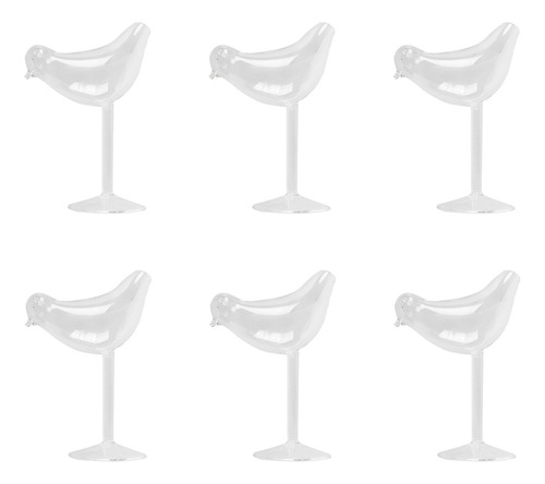 Copas De Cóctel Creativas Con Forma De Pájaro, 150 Ml, 6 Uni