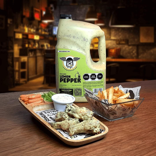 Salsa Lemon Pepper Mr Wings Aderezo Pimienta Limón Pa Alitas