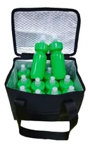 Comprar Bolso Termico Canasto Negro + 12 Caramañolas Botellas 700cc